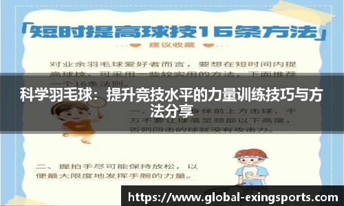 科学羽毛球：提升竞技水平的力量训练技巧与方法分享